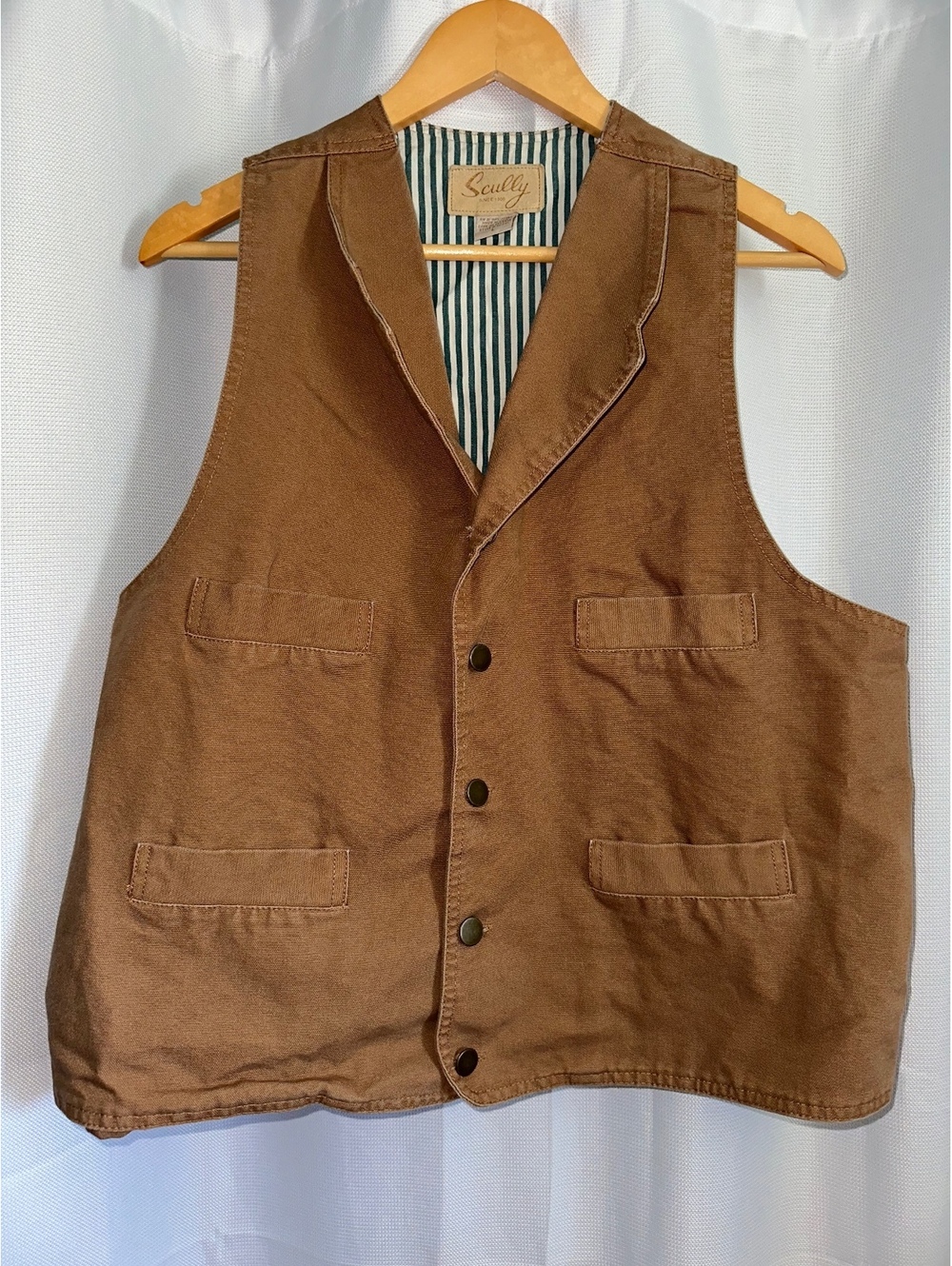 VTG Scully Men's Cotton 4 Pockets Rangewear Western Utility Canvas Vest L